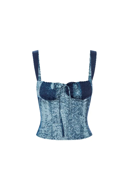 AGNES CORSET - TREADING BLUE