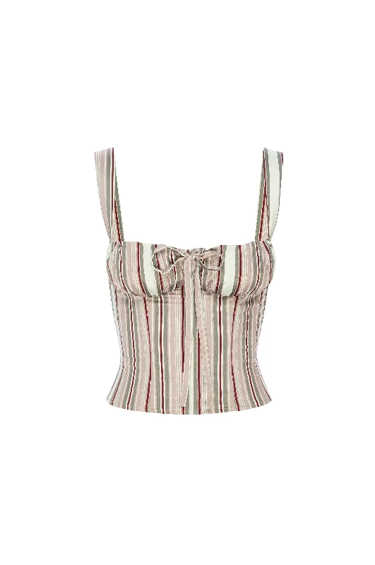 AGNES CORSET - TUXEDO STRIPE