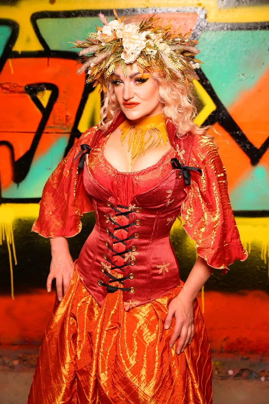 Courtier Corset in Red Dragonfly #5 - The Ring of Fire Collection