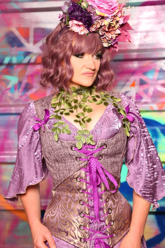 Cropped Marie Bodice In Lavender Herb #14 - Sugarplums & Pixie Sticks Collection