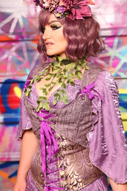 Cropped Marie Bodice In Lavender Herb #14 - Sugarplums & Pixie Sticks Collection