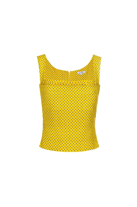 IMOGENE CORSET - YELLOW POLKA DOT