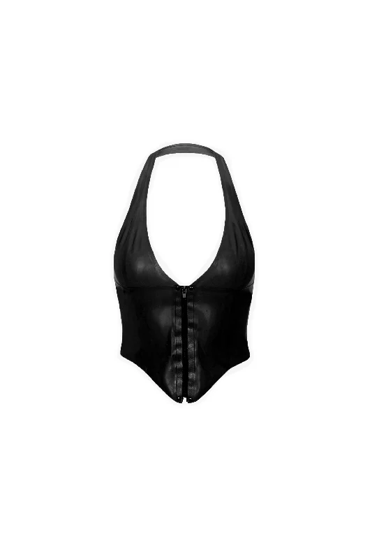 MARA CORSET - BLACK LATEX