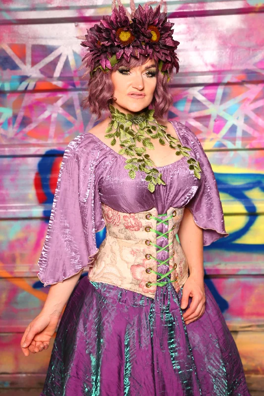 Petite Wench Corset In Autumn Rose #26 -Sugarplums & Pixie Sticks Collection