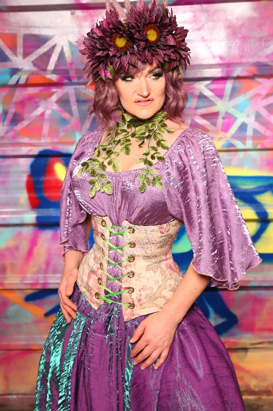 Petite Wench Corset In Autumn Rose #26 -Sugarplums & Pixie Sticks Collection