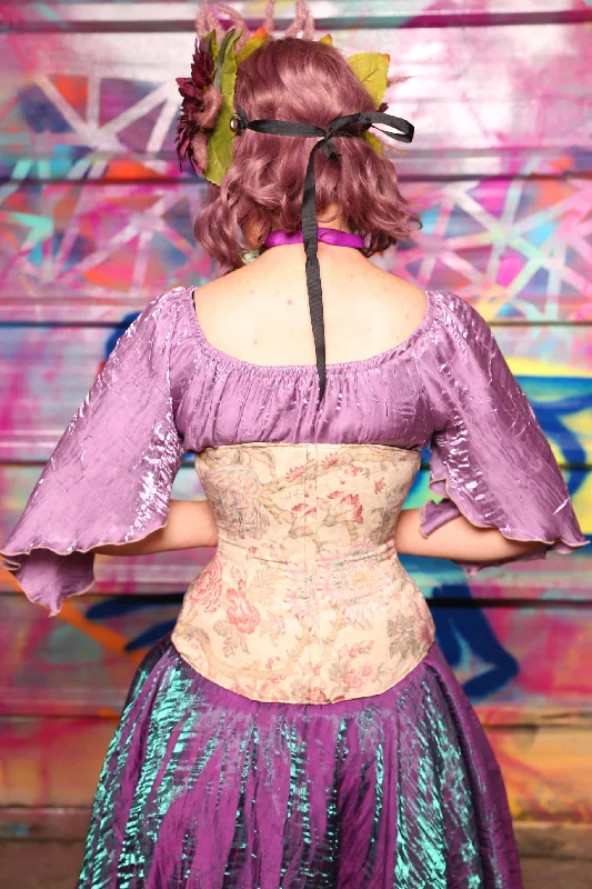 Petite Wench Corset In Autumn Rose #26 -Sugarplums & Pixie Sticks Collection