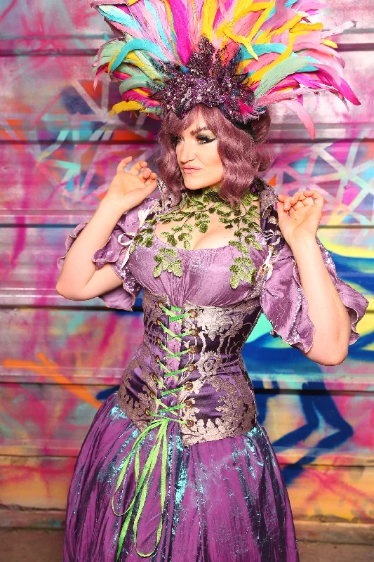 Vixen Corset In Royalty Damask #38 - Sugarplums & Pixie Sticks Collection