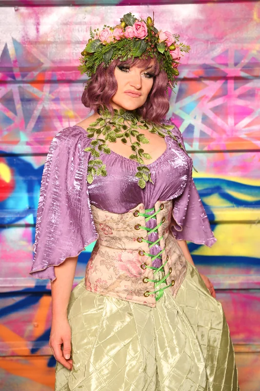 Wench Corset In Autumn Rose #40 - Sugarplums & Pixie Sticks Collection