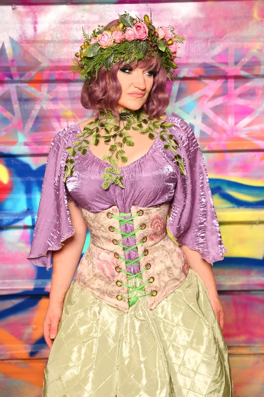 Wench Corset In Autumn Rose #40 - Sugarplums & Pixie Sticks Collection