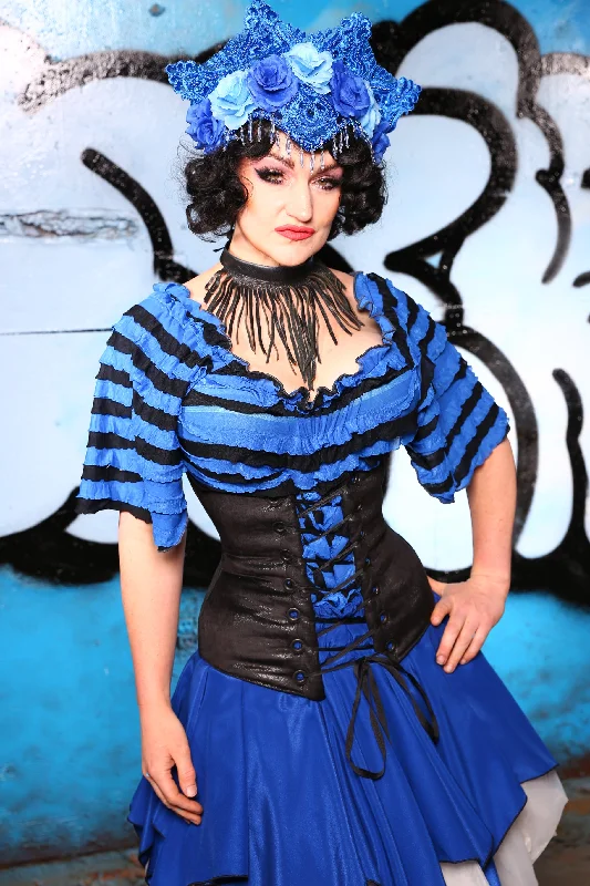 Wench Corset in Shimmery Black #35 - The Dark Skies Collection