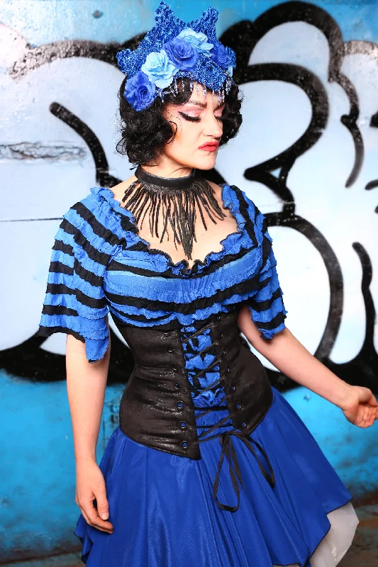 Wench Corset in Shimmery Black #35 - The Dark Skies Collection