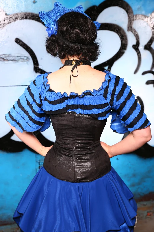 Wench Corset in Shimmery Black #35 - The Dark Skies Collection