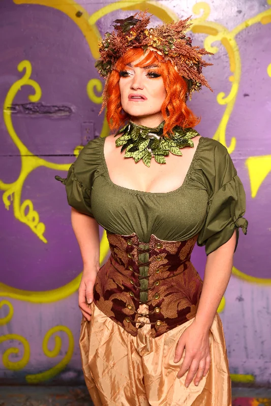 Wench Corset in Mulberry Vine #44 - Moss & Maple Collection