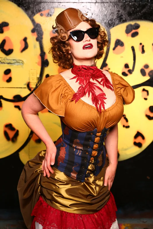 Wench Corset in Prowling Cats #45 - Kitty Kitty Bang Bang Collection