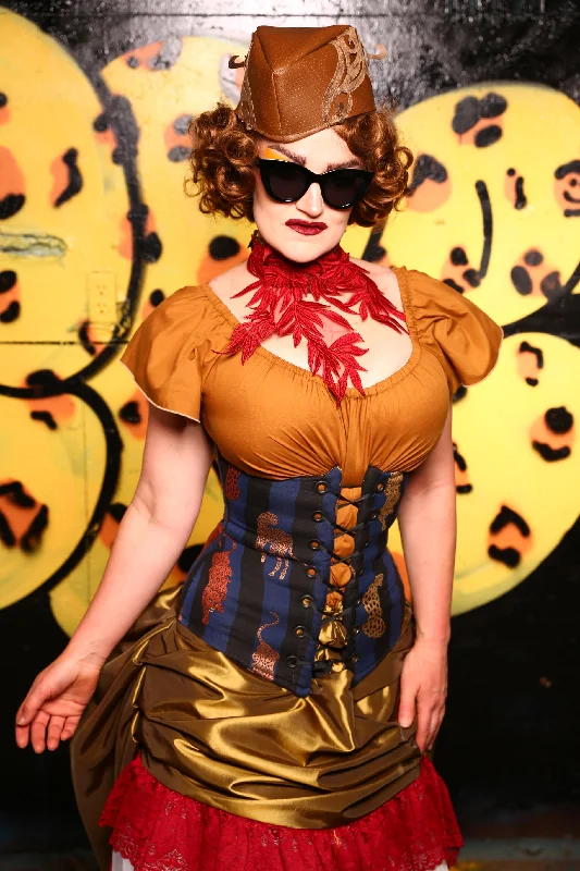 Wench Corset in Prowling Cats #45 - Kitty Kitty Bang Bang Collection