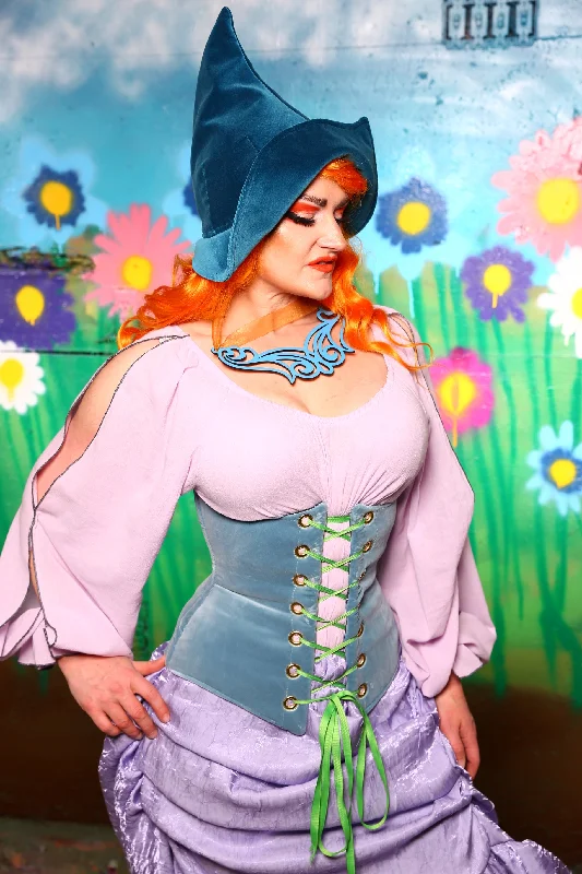 Wench Corset in Zippity Doo Dah Blue Velvet #47 - The Fruit Salad Collection