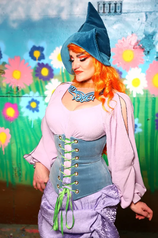 Wench Corset in Zippity Doo Dah Blue Velvet #47 - The Fruit Salad Collection