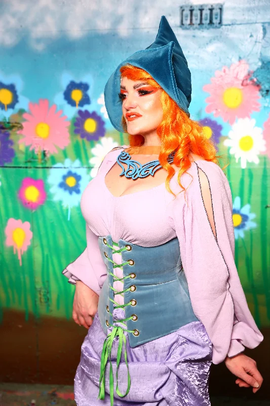 Wench Corset in Zippity Doo Dah Blue Velvet #47 - The Fruit Salad Collection