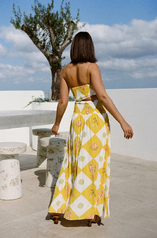 Venetian Maxi Dress - Oceano Yellow