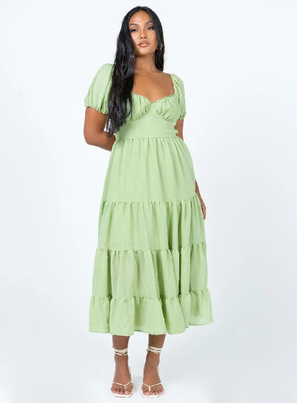 Danny Midi Dress Green