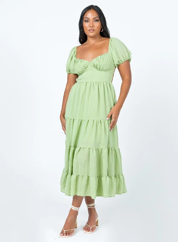 Danny Midi Dress Green