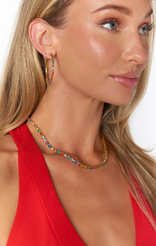 Faithy Jewels Kelsey Necklace ~ Bright Rainbow