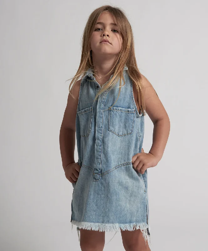 KIDS MINI BRAXTON DRESS BLUE