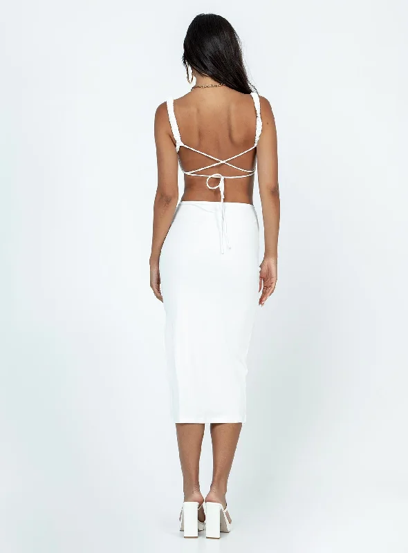 Lainey Midi Dress White