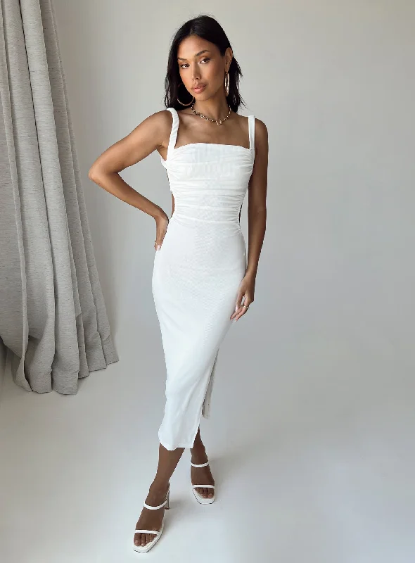 Lainey Midi Dress White