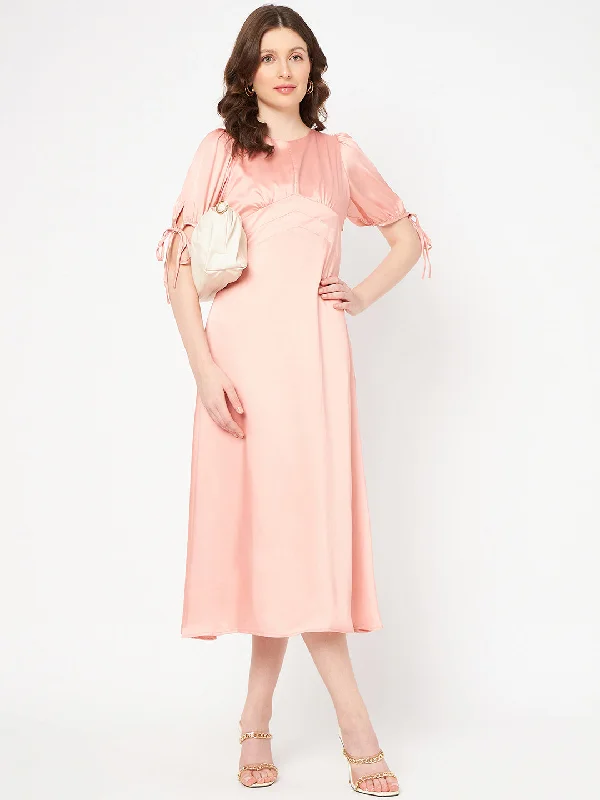 Madame Peach  Solid Dress