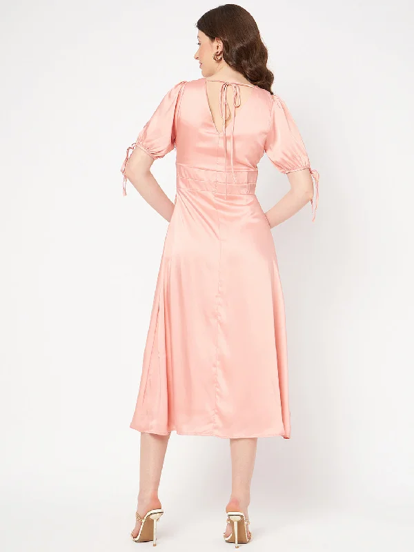 Madame Peach  Solid Dress