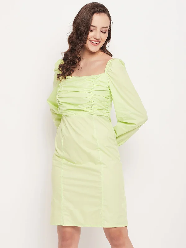 Madame Green Solid Dress