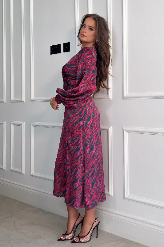 Maddox Long Sleeves Midi Dress