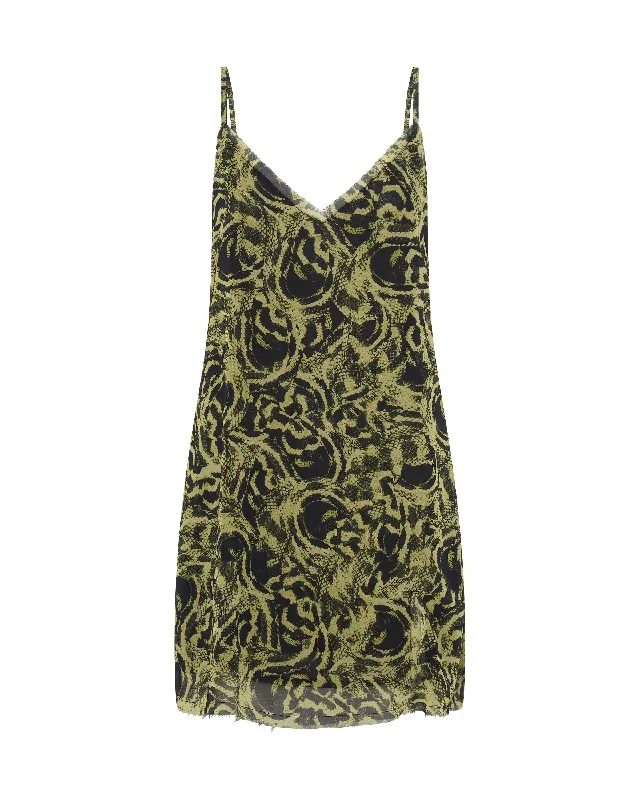 MYSTERIOUS SNAKE EYE SLIP DRESS