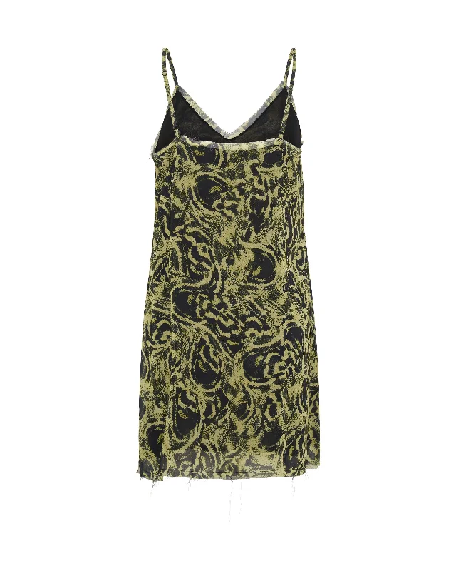 MYSTERIOUS SNAKE EYE SLIP DRESS