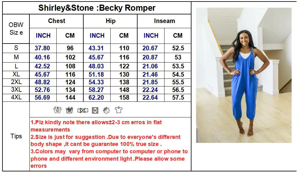 Becky Romper in Nine Colors