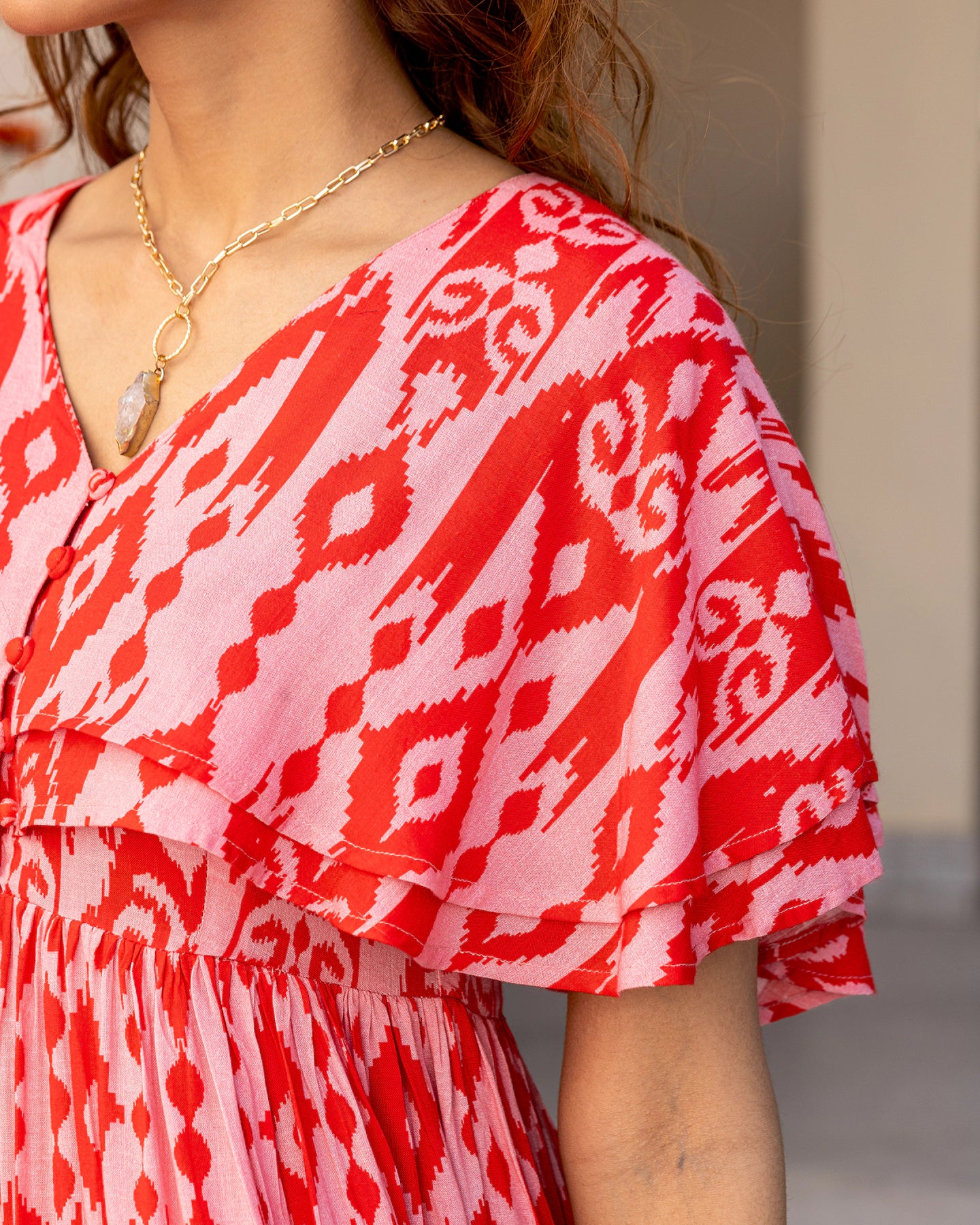 Red Ikat Dress