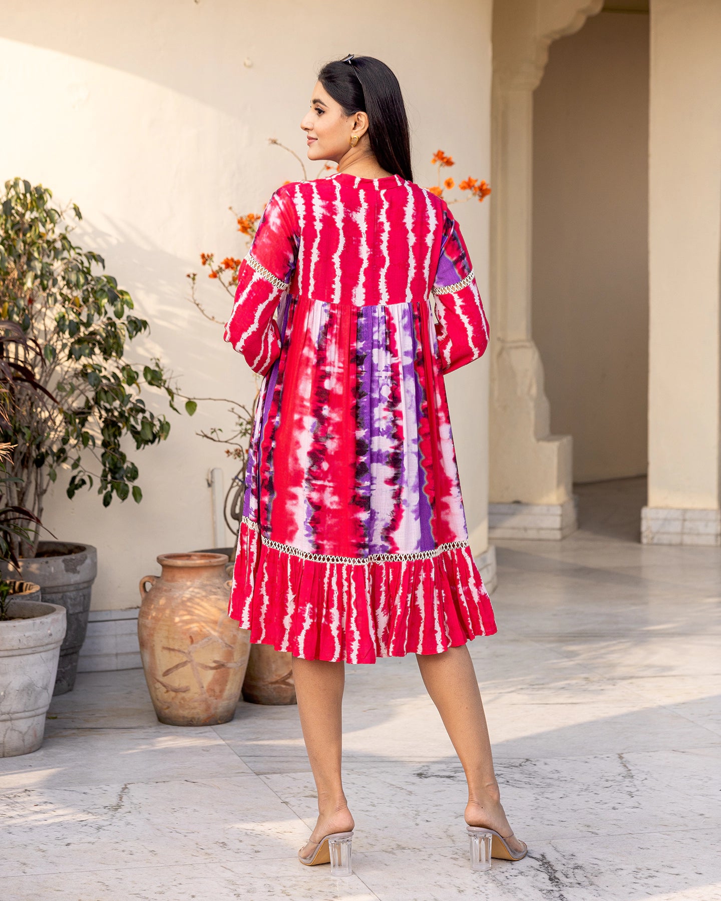 Red Tie Dye Dress