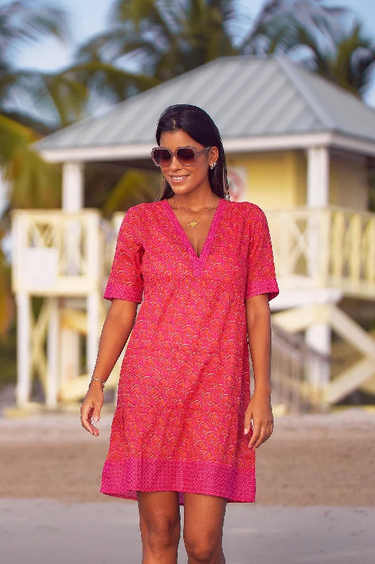 Santorini Kaftan | Clover Pink/Orange