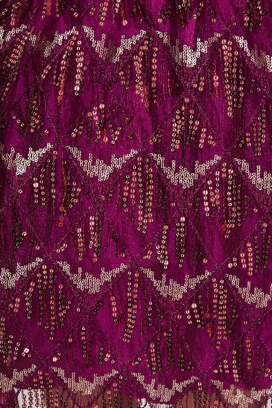 Seema Sequin Dress In Plum