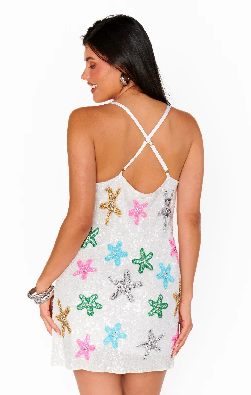 Suzanna Slip Dress ~ Starfish Beaded Sequins