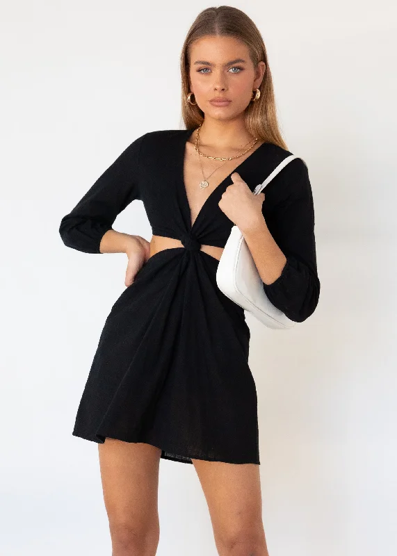 Walters Cut Out Dress - Black