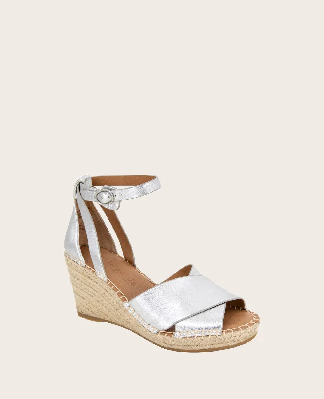 GENTLE SOULS - Charli Suede X-Band Espadrille Wedge Sandal