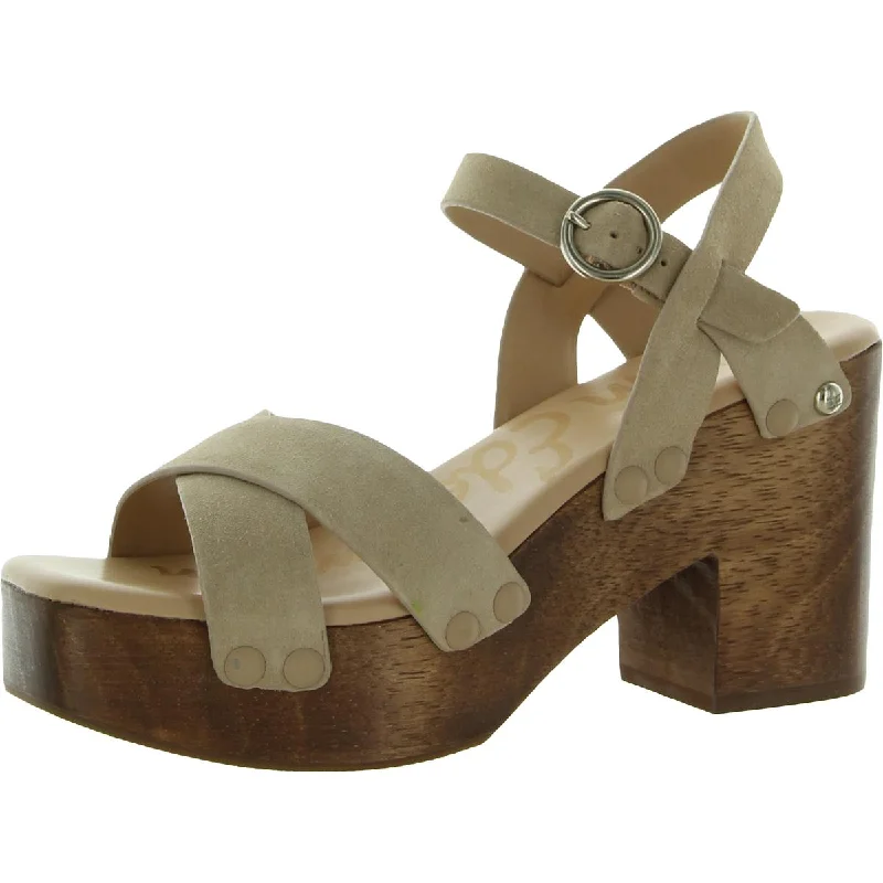 Sam Edelman Womens Josefine Buckle Wood Heels