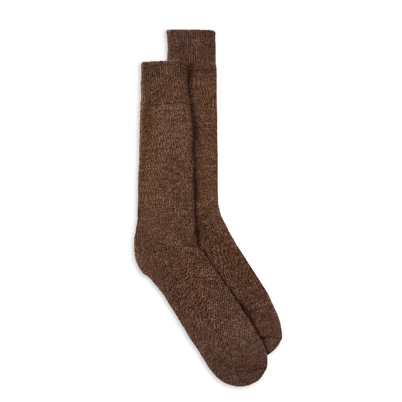 Alpaca Socks - Plain Brown