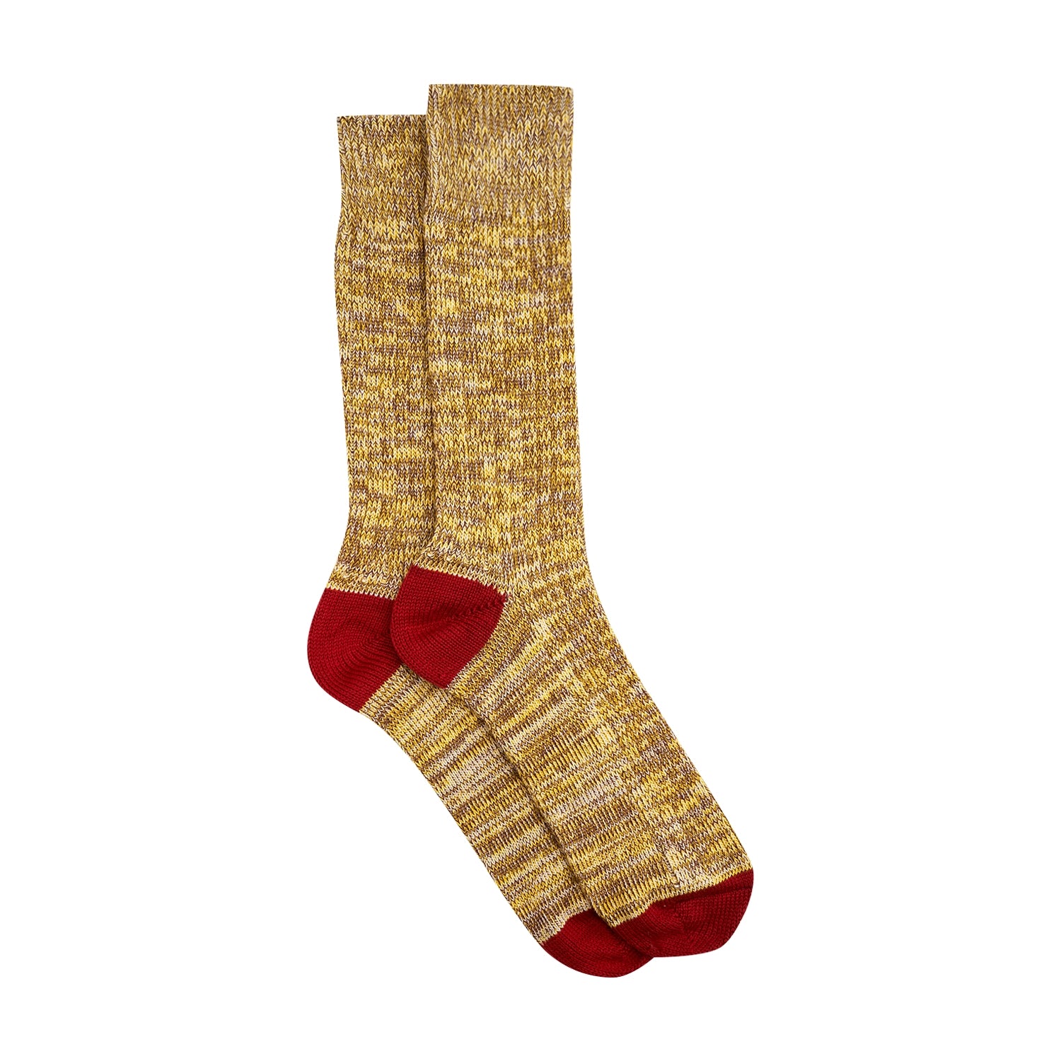 Knitted Socks - Burgundy & Gold