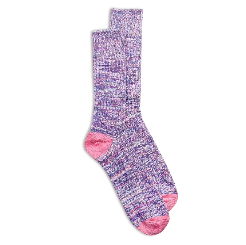 Woven Socks - Purple and Pink