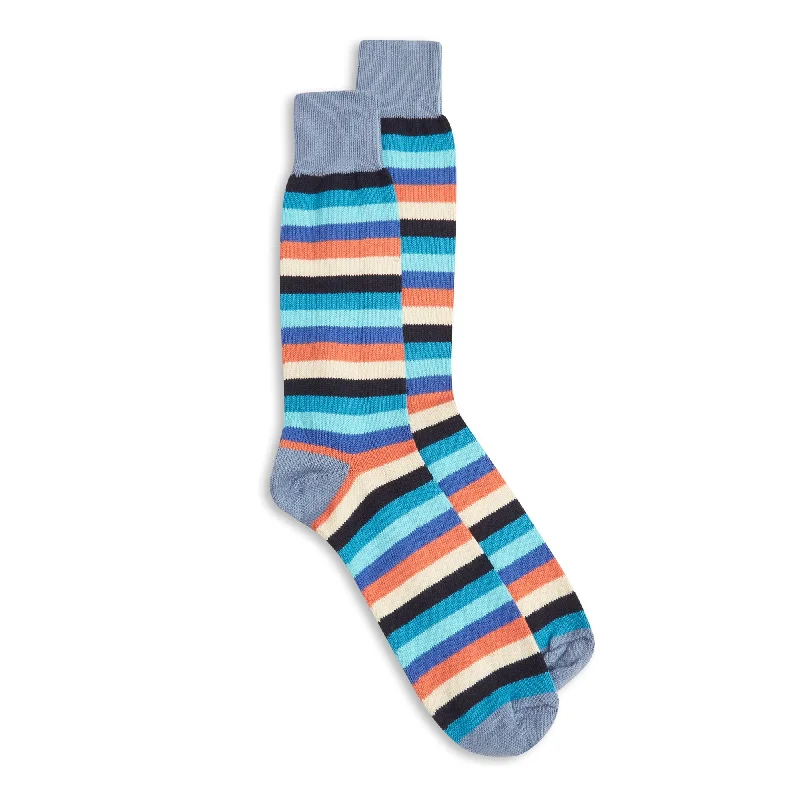 Multistripe Socks - Stone Wash Blue