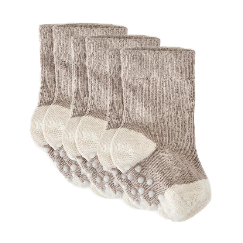 Crew Socks with Grips 3 - Pack