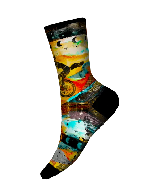 Smartwool 2023 Women's Bike Zero Cushion Celestial Print Crew Socks